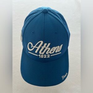 Athens Greece Blue W/ White Raised Embroidered Baseball Cap Diamond Hat Co. NEW